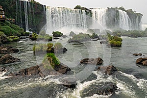 View of Iguazu Falls in Argentina and Brazil