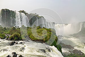 View of Iguazu Falls in Argentina and Brazil