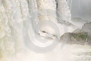 View of Iguazu Falls in Argentina and Brazil