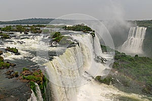 View of Iguazu Falls in Argentina and Brazil