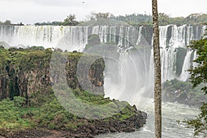 View of Iguazu Falls in Argentina and Brazil