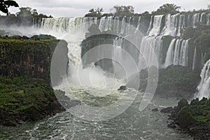 View of Iguazu Falls in Argentina and Brazil