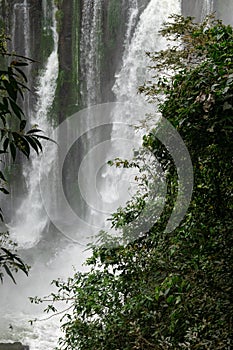 View of Iguazu Falls in Argentina and Brazil