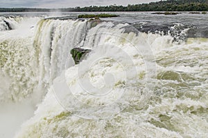 View of Iguazu Falls in Argentina and Brazil