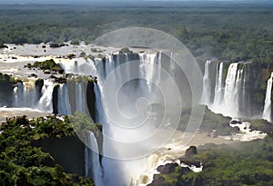 A view of the Iguazu Waterfalls