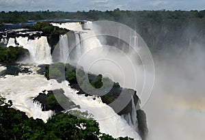 A view of the Iguazu Waterfalls