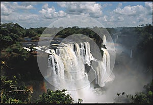 A view of the Iguazu Waterfalls