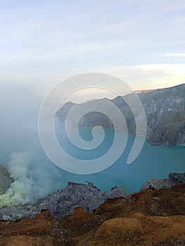 View of the Ijen creater