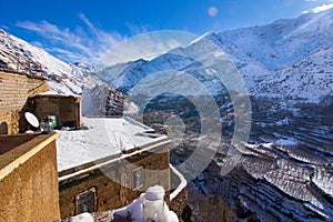 View of Imlil village in marrakech, Morocco