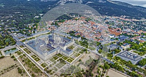 view of the immense monanterio of El Escorial in Madrid