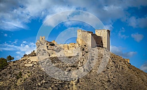 View of the impressive medieval castle of Mula photo