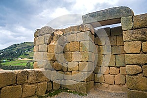 View of the Inca ruins of Ingapirca
