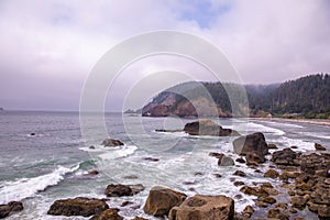 View of Indian Beach, Ecola state park Oregon