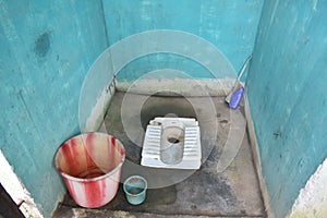 View of indian domestic indian toilet