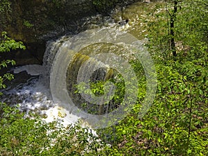 View of Indian Run Falls After a Heavy Rainfall, Dublin, Ohio