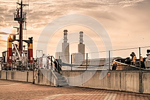 View of the industial Ravenna harbor photo