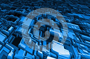 View of the industrial city of the future