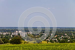 View on the industrial district in Kremenchug city