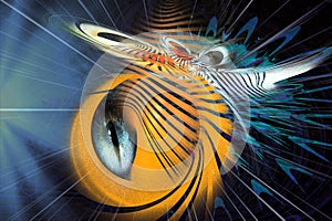 Insectoid. Alien fractal art photo