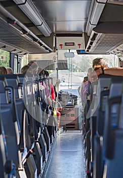 View from inside the bus