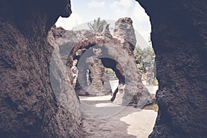 View inside cave