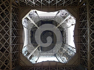View inside Eiffel Tower