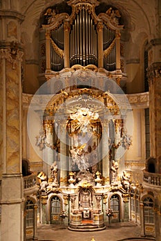 View inside the frauenkirche in dresden sachsen germany