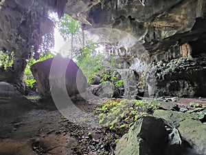 View inside Gua Pagar in Dabong, Kelantan, Malaysia. photo