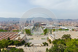 View from the inside of the National Art Museum of Catalonia, Barcelona