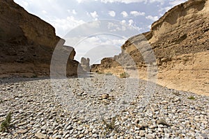A view inside Sesriem canyon