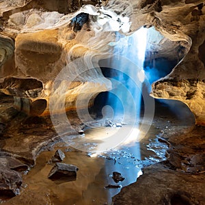 View inside an underground cave