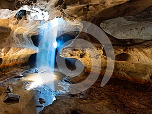 View inside an underground cave
