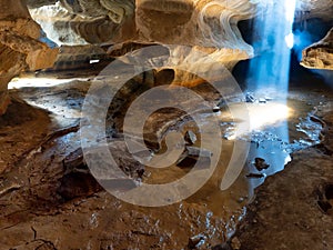 View inside an underground cave
