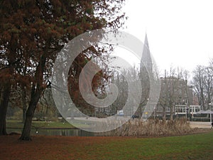 View from inside the Vondelpark, Amsterdam