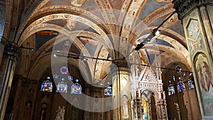 Interior of the Church of Orsanmichele, the Church of the Arti, the ancient Florentine guilds