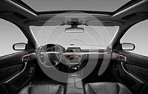 View of the interior of a modern automobile