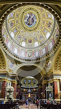 Interior of Saint Stephen Basilica, Budapest, Hungary