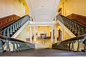 View of the interior of the Texas State Capitol located in downtown Austin