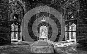 A view of the interiors of tomb of Sikandar Lodhi in Delhi