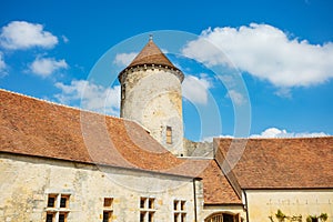 View of internal court in Blandy-les-Tours medieval castle
