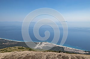 View of Ionian Sea shore, Albania