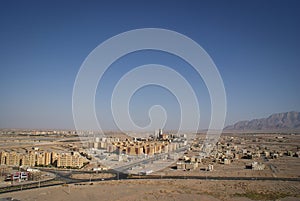 View of Iranian desert city of Yazd photo