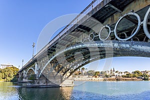 View of the Isabel II Bridge, popularly known as Puente de Triana,