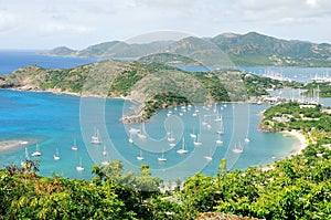 View of the island Antigua