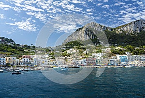 View of the Island of Capri, Amalfi Coast, Italy