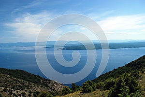 View of the island of Cres and the Kvarner bay