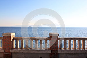 View at the island of Elba from Piombino in Italy