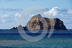 A view of the island of Ilheu Mole, Porto Moniz, Madeira Portugal