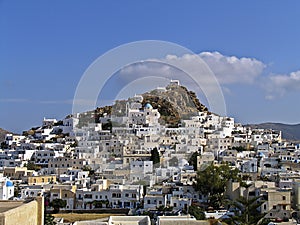 View of the island of Ios in Cyclades,