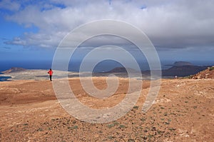 View of the island La Graciosa. Lanzarote, Canary Islands.